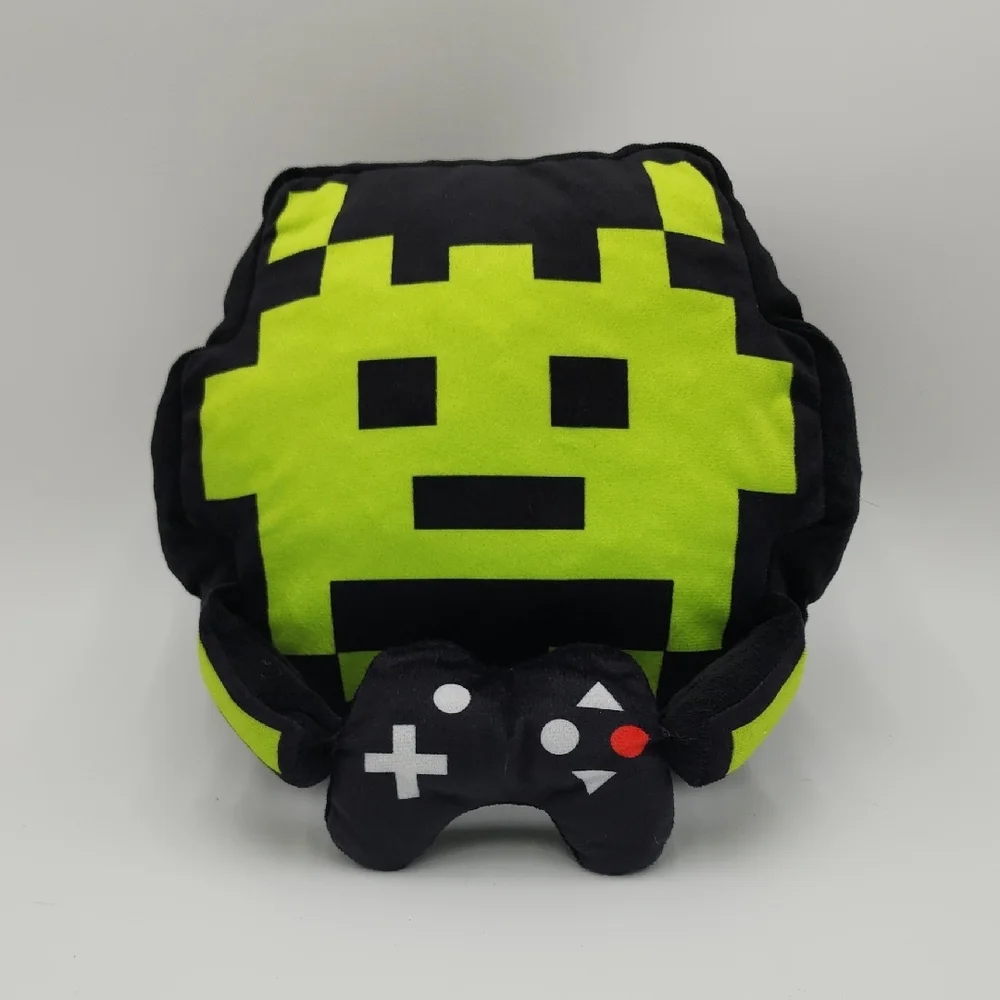 BMI Gamer Retro Gaming Plush Pillow - Black and‎ Green
